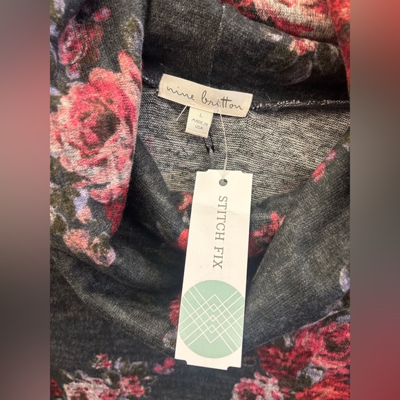 NWT STITCH FIX NINE BRITTON MARBY COWL NECK HACCI KNIT DRESS IN SIZE LARGE - Picture 6 of 7